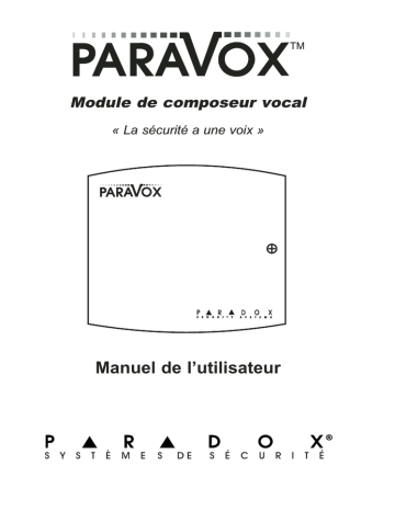 710 DTMF | PARADOX VD710 Mode d'emploi | Fixfr