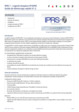 PARADOX IPRS-7 Manuel utilisateur