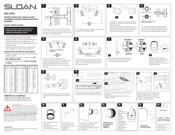 Sloan WES-2000 Urinal Guide d'installation | Fixfr