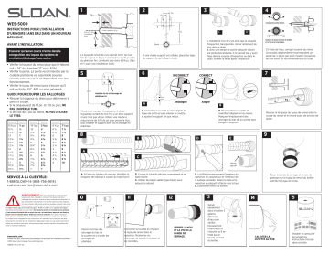 Sloan WES-5000 Urinal Guide d'installation | Fixfr