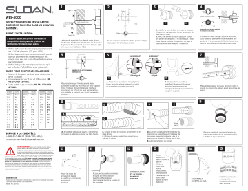 Sloan WES-4000 Urinal Guide d'installation | Fixfr