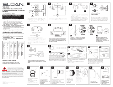 Sloan WES-1000 Urinal Guide d'installation | Fixfr