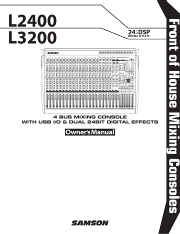 L3200 | Samson L2400 Manuel utilisateur | Fixfr