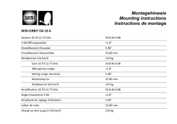 Wisi OA 10 A Orbit Line parabol offset antenna  Mode d'emploi