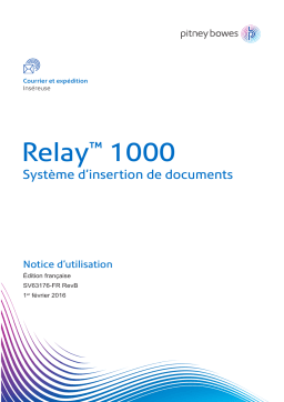 Pitney Bowes Relay 1000 Système d'insertion Une information important