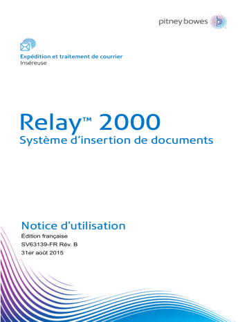 Pitney Bowes Relay 2000, 3000, 4000 Systèmes d'insertion Une information important | Fixfr