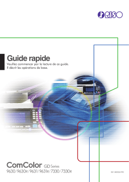 Pitney Bowes RISO Série ComColor GD RISO ComColor GD Series Manuel utilisateur