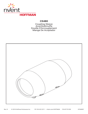 nvent CS480 Coupling Sleeve Manuel utilisateur | Fixfr