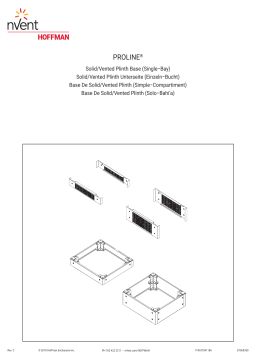 nvent ProLine 200-mm Plinth Base Manuel utilisateur