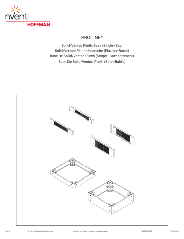 nvent ProLine 200-mm Plinth Base Manuel utilisateur | Fixfr