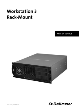 dallmeier Workstation 3 Rack-Mount Manuel du propriétaire