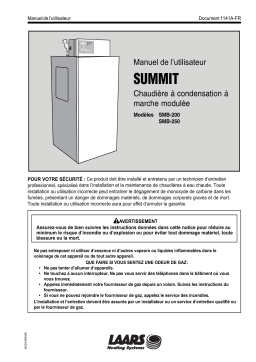 Laars Summit 200 and 250 Condensing Hydronic Boiler and Water Heater Manuel du propriétaire