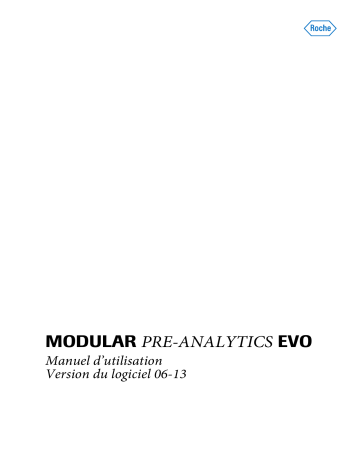 Roche MODULAR Pre Analytics Manuel utilisateur | Fixfr