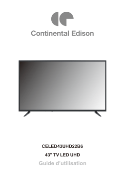 CONTINENTAL EDISON CELED43UHD22B6 Manuel utilisateur