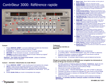 Frymaster 3000 Guide de référence | Fixfr