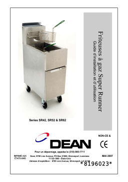 Frymaster Dean Super Runner Series Gas Fryers Mode d'emploi