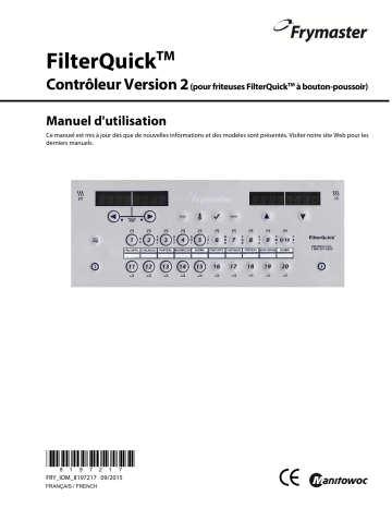 Frymaster FilterQuick Controller Mode d'emploi | Fixfr