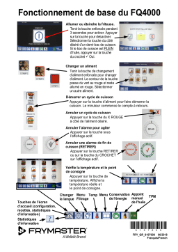 Frymaster FilterQuick Touch FQ4000 Guide de référence