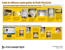 Frymaster FilterQuick Touch Taco Bell Oil Management Guide de référence