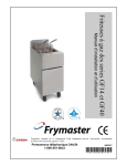 Frymaster GF14/40 Series Gas Fryer Mode d'emploi