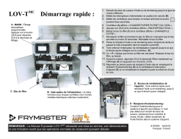 Frymaster McDonald's LOV-T Fryer Guide de référence