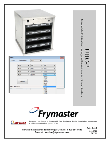 Frymaster McDonald's UHC-P/Minicomputer Ops Mode d'emploi | Fixfr