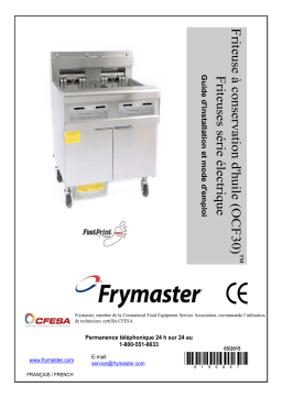 Frymaster OCF30 (FPEL) Electric Series Mode d'emploi