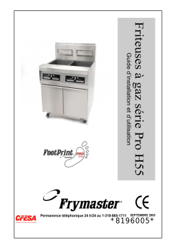 Frymaster Pro H55 Series Fryers Mode d'emploi
