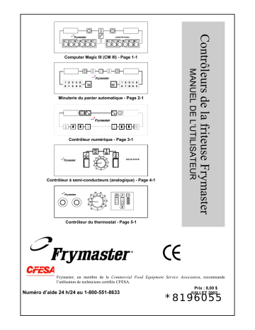 Frymaster Fryer Controllers Mode d'emploi | Fixfr