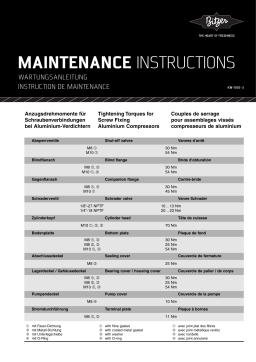 BITZER Tightening Torques for Screw Fixings of Aluminium Compressors Manuel utilisateur