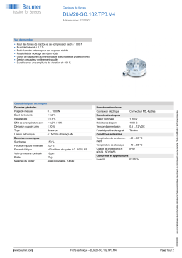 Baumer DLM20-SO.102.TP3.M4 Force sensor Fiche technique