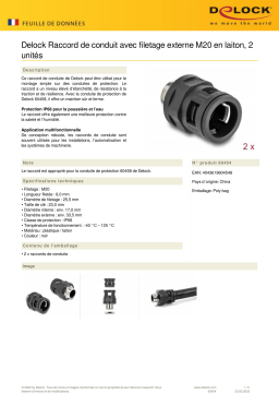 DeLOCK 60454 Conduit Fitting Fiche technique