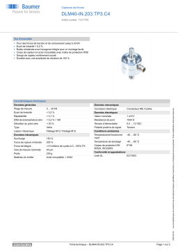 Baumer DLM40-IN.203.TP3.C4 Force sensor Fiche technique