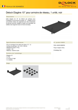 DeLOCK 66853 10″ Shelf for network cabinet 1U black Fiche technique