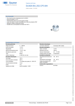 Baumer DLM20-BU.202.CP3.M4 Force sensor Fiche technique