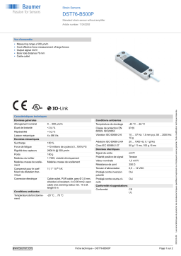 Baumer DST76-B500P Strain Sensor Fiche technique