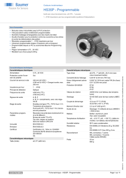 Baumer HS35P - Programmable Incremental encoder Fiche technique