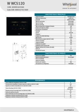 Whirlpool W WC5120 Winestorage Manuel utilisateur