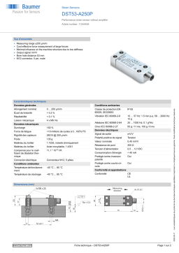 Baumer DST53-A250P Strain Sensor Fiche technique