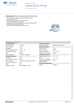 Baumer DLM20-SO.501.TP3.M4 Force sensor Fiche technique