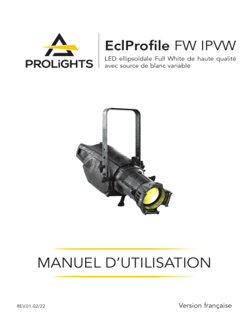 ProLights Waterproofed High quality Variable White LED ellipsoidal, Manuel utilisateur | Fixfr