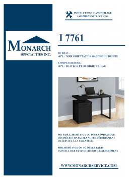 Monarch Specialties I 7761 COMPUTER DESK Manuel utilisateur