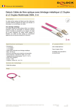 DeLOCK 87915 Fiber Optical Cable Fiche technique