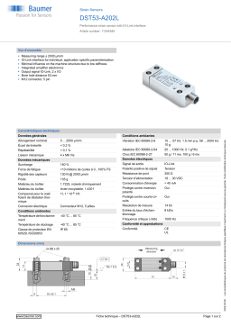 Baumer DST53-A202L Strain Sensor Fiche technique