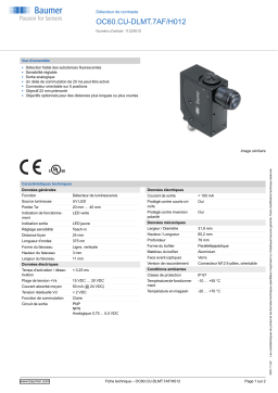 Baumer OC60.CU-DLMT.7AF/H012 Diffuse contrast sensor Fiche technique