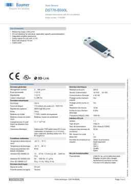 Baumer DST76-B500L Strain Sensor Fiche technique