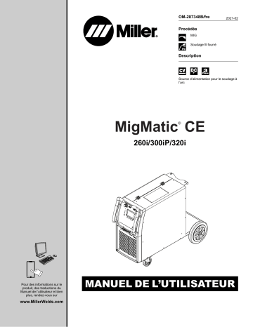 Miller MIGMATIC 260I, 300IP, 320I Manuel utilisateur | Fixfr