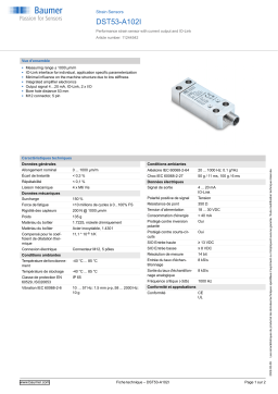 Baumer DST53-A102I Strain Sensor Fiche technique