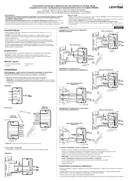 Leviton DOS15-1LZ Decora Occupancy Motion Sensor In-Wall Switch, Auto-On, 15A, Single Pole, Multi-Way or Multi-Sensor, White Manuel utilisateur