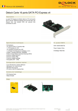 DeLOCK 90073 16 port SATA PCI Express x4 Card Fiche technique